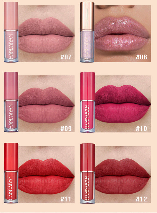 12-Piece Matte Liquid Lipstick & High-Shine Gloss Set – Soft &Smooth Everyday